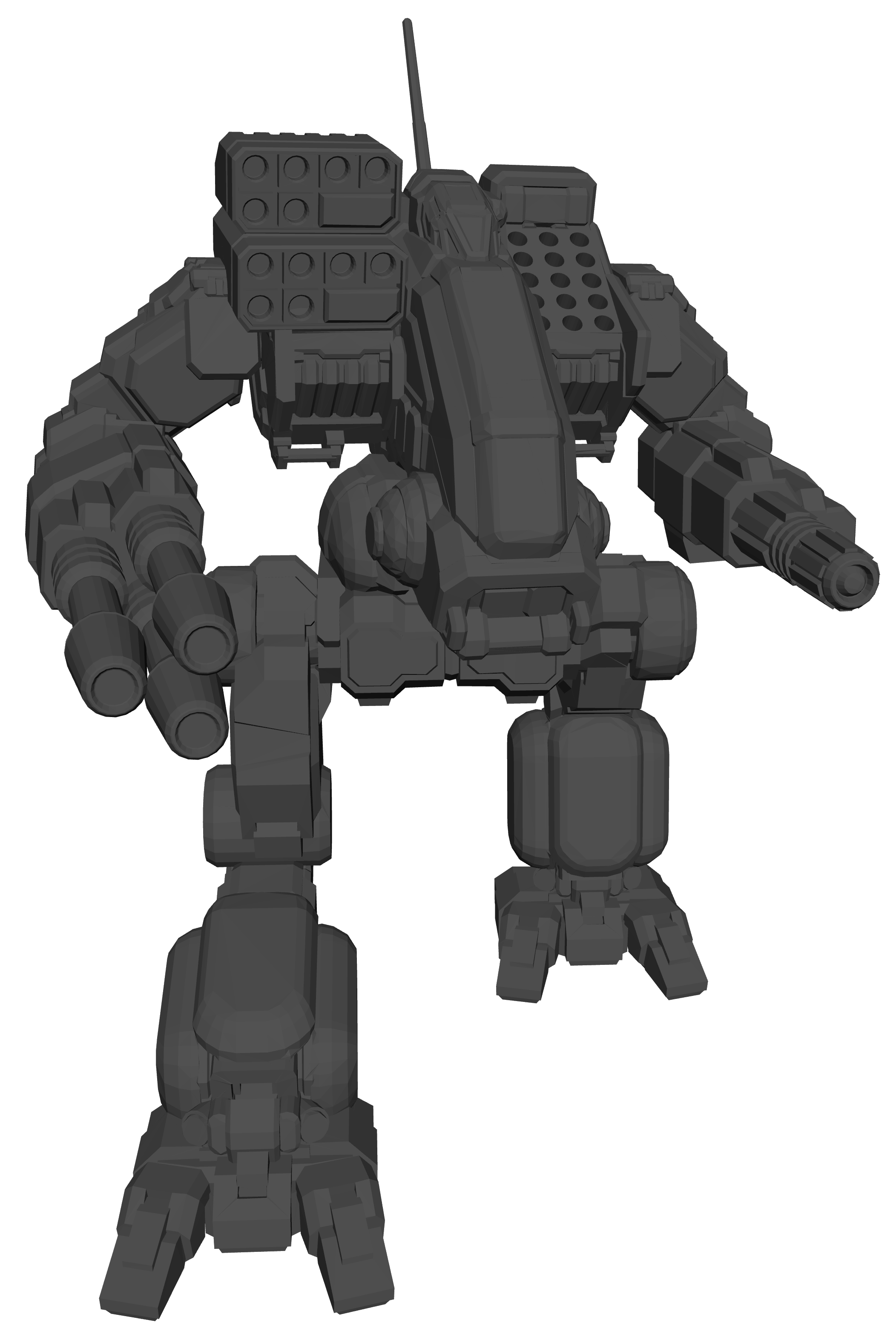 louco cão variantes 2 battletech 6mm 3D print model - Mito3D