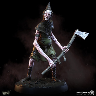 enojado leñador juego demonio oscuro bosque horror miniaturas rpg guerra corrupto pueblo gente 5e baphomet sombrío animales fantasía oscura salmo prohibido terror popular 3d print model - Mito3D