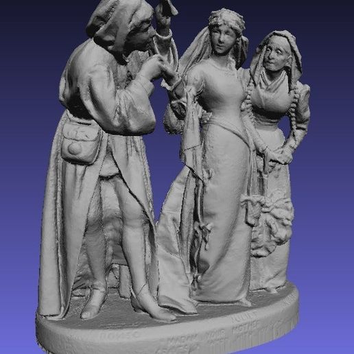 Senhora mãe anseia palavra John Roger 19th século arte julieta literatura orfeu teatro gesso Romeu escultura Shakespeare sioux quedas sul Dakota 3D print model - Mito3D