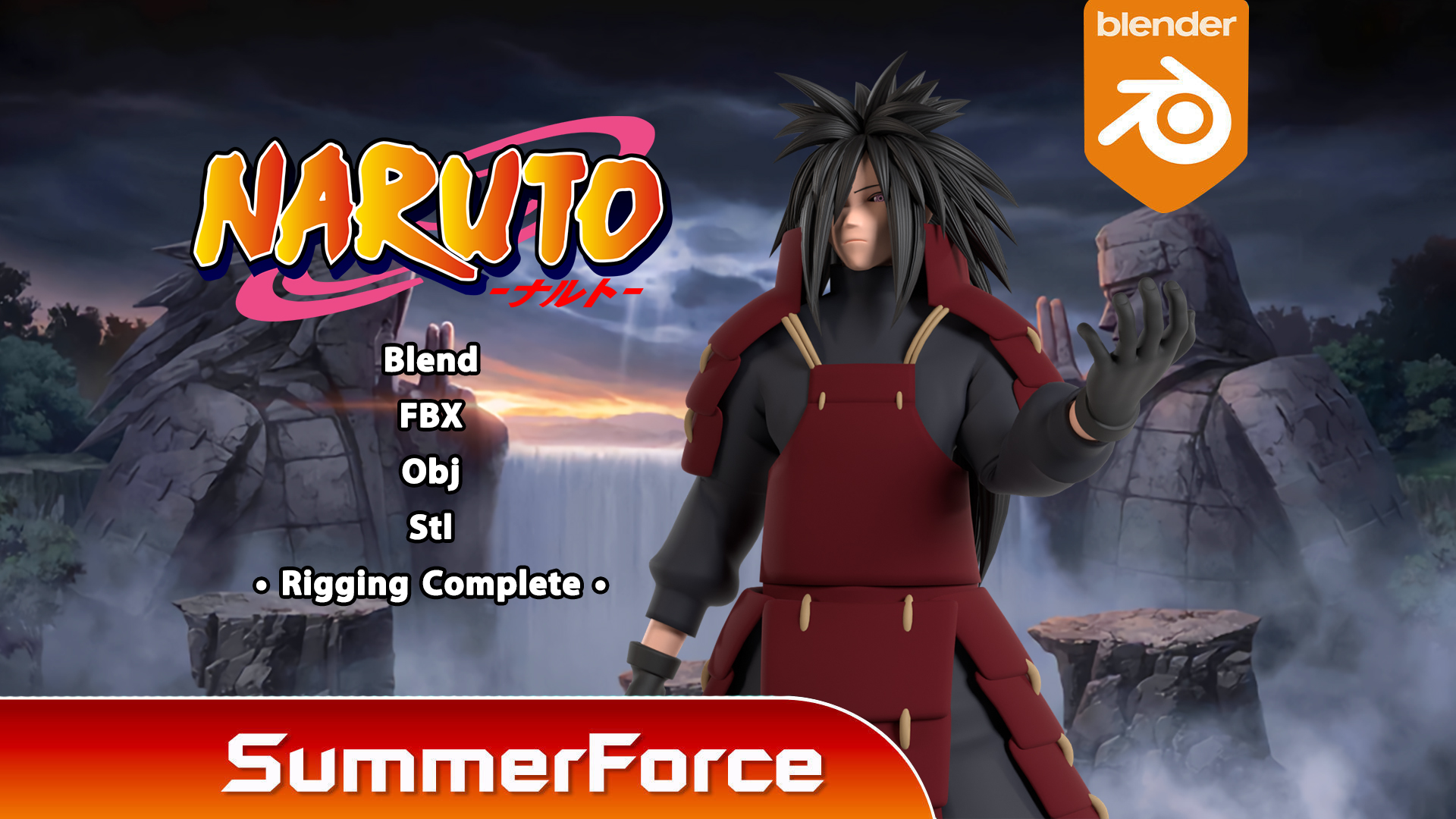 madara uchiha naruto shippuden art hashirama senju ninja sharingan minato sasuke konoha susanoo shinobi manga anime obito kurama tobi akatsuki itachi 3D print model - Mito3D