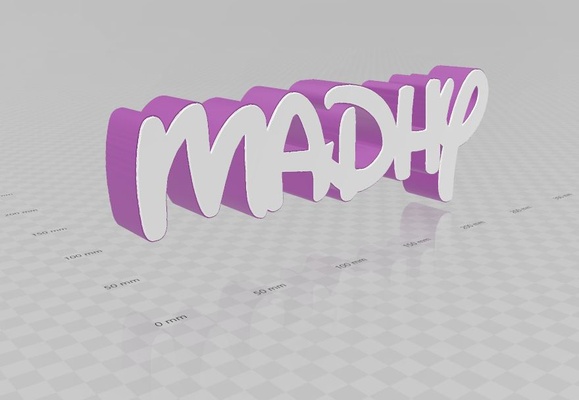 madhy lamp home first light box letter 3d print model - Mito3D