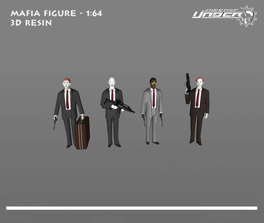 mafia escala 164 3d impresión modelo juego hombre mujer personaje cuerpo personas figura 1 64 diorama 3d print model - Mito3D