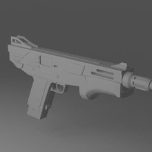 mag7 pistolet lowpoly 3d print model - Mito3D