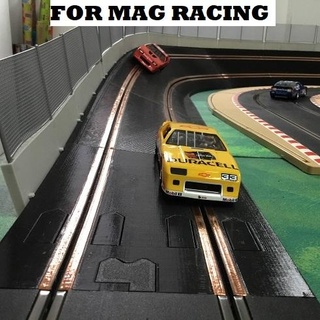 mag banked curve transition compatible scalextric slot car track cars 3d print model - Mito3D
