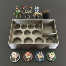 mage knight organizers part 1 statuettes + crystals game organizer geek board crystal 3d print model - Mito3D