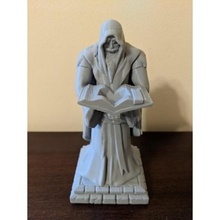 mage statue d20 holder game reddit board boardgame dicetower trending popular beard print design display roll role critical scroll elder 28 scale size resin fdm mehdals figurine figure art sculpt robe brick book wizard rpg adventure hero creature monster beast dragons dungeons games gaming tabletop terrain character player tower dice mini 28mm miniature 3d print model - Mito3D