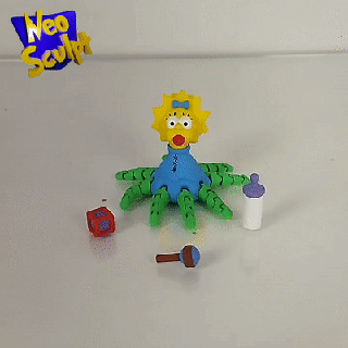 Maggie Simpson flexi Außerirdischer Simpsons Halloween außerirdisch Spielzeug Dekoration Wissenschaft Fiktion 3d print model - Mito3D