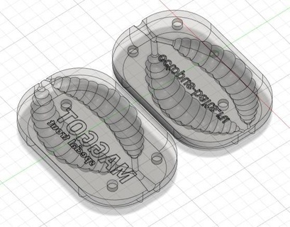 kurtçuk döküm kalıp 3d print model - Mito3D