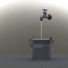 magia canilla casa abbellimento abitazione rubinetto secchio art arredamento quill jannie 3d print model - Mito3D