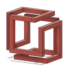 magic cube art physics illusion 3d print model - Mito3D
