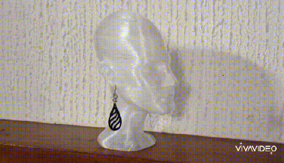 magie laissez tomber boucle d'oreille décoration fille bijoux femme beauté cadeau l'amour conception romance art 3d print model - Mito3D