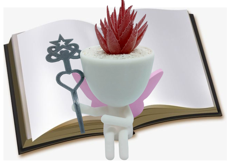 magic fairy flowerpot pot matera decoration home office art buddha meditation peace love transmutation 3d print model - Mito3D