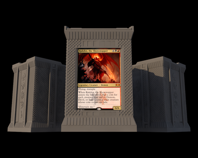 magic gathering - commander deck collection mtg box toploader art cards 3d print model - Mito3D