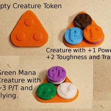 magic gathering basic creature token 3-counter holder mtg mtgcounters game toy accessories tokens counters coins card games 3d print model - Mito3D