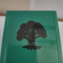 magic gathering commander deck box lid - forest 3d print model - Mito3D