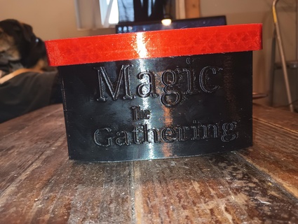 magic gathering extra card storage box lid Game the 3d print model - Mito3D