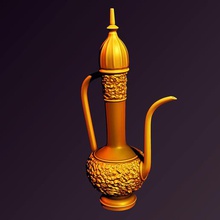 magic kettle home creality fdm ender ender3 zbrush highpoly skulpture art design teapot lamp jin arab egypt 3d print model - Mito3D
