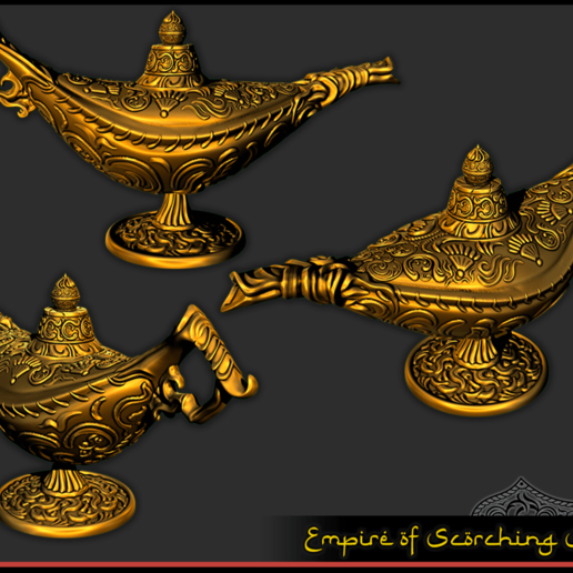 magic lamp - rpg prop game toy accessories tabletop pathfinder dungeons dragons dnd 28mm 3D print model - Mito3D