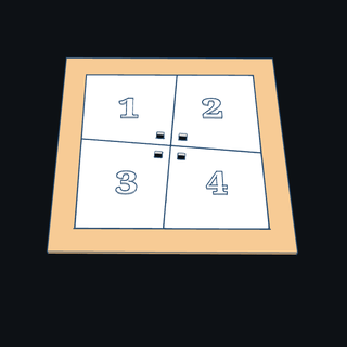 Magie Quadrat Gadget Puzzle Geometrie Mathematik mathematisch Paradox 3d print model - Mito3D