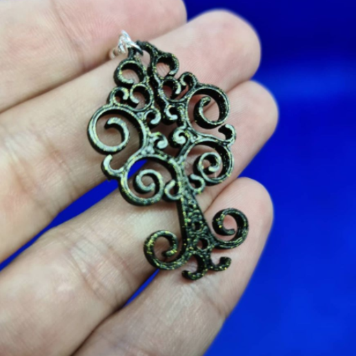 Magia árvore brincos joalheria pendente símbolos 3D print model - Mito3D