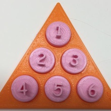 magic triangle math puzzle game 3d print model - Mito3D