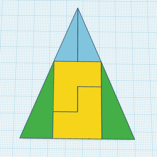 magic triangle Game geometry math mathematical paradox 3d print model - Mito3D