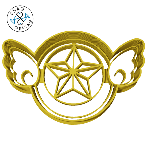 Magie Zauberstab Kartenfänger Sakura Plätzchen Cutter Fondant Polymer Lehm Gadget Flügel Koto Star Spinell Sonne Symbol 3D print model - Mito3D