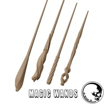 magic wands game spellcaster spell hogwarts rpg bone wood wooden larp prop warlock mage sorcerer witch wizard hermione harry potter staff wand 3d print model - Mito3D