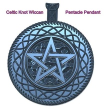 büyülü Kelt düğüm wiccan köşeli yıldız kolye boyun cadı anahtarlık femj 65 3d print cnc moda büyü gümüş Katolik koruyucu 3d print model - Mito3D