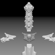 magical sword - zelda ii game link swords armour games legend 3d print model - Mito3D