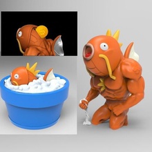 magikarp gracioso cerdito banco pokemon magikarpfunny 3d print model - Mito3D