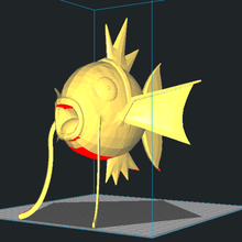 magikarp Pokemon pesce 3d print model - Mito3D