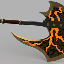 magma axe prop weapon cosplay ren fair aqw 3d print model - Mito3D