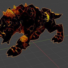 magma dog world warcraft wow game 3d print model - Mito3D