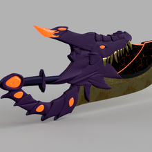 magma Dragão espada suporte arma cosplay ren justo aqw 3d print model - Mito3D