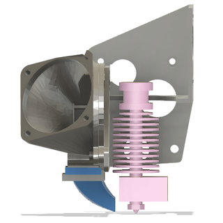 magna 1 layer bmg+e3d+ventilation adapter Tools bmg e3d v6 fan duct hellbot 3d_printer_parts 3d print model - Mito3D