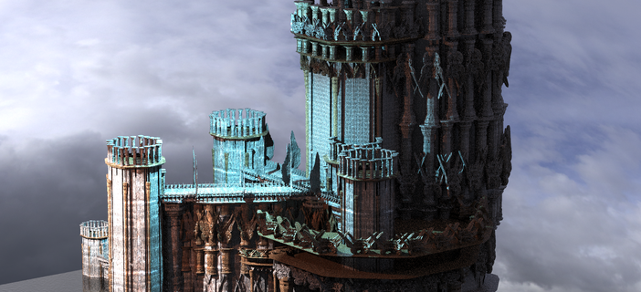 magna carter floating fortress city castle cathedral complex picoftheday trending 3d print model - Mito3D