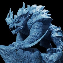 magnamalo art illustration monstre dragon chat Jeu tigre Jeux jouets sculptures 3d print model - Mito3D
