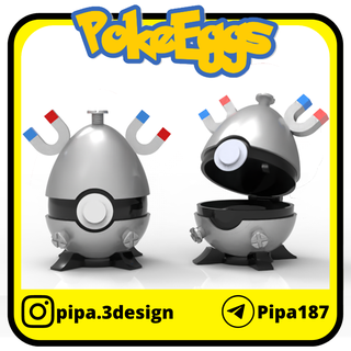 Magnemite Ostern Pokeballs Pokémon Pokeball Leckereien Mangemit 3d print model - Mito3D