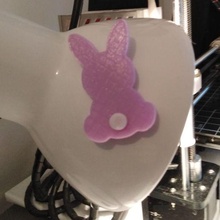 magnet fridge rabbit digital file stl print 3d bunny obj kitchen decoration pink 3d print model - Mito3D