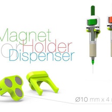 magnet holder dispenser vari hobby magnete titolare 3d print model - Mito3D