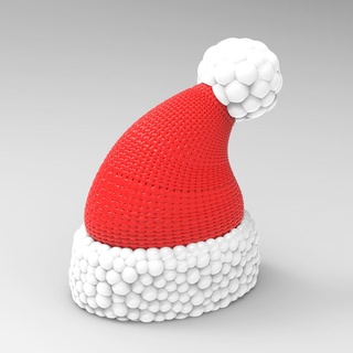 Magnet Santa claus Hut Weihnachten Konzept Kühlschrank 3d print model - Mito3D