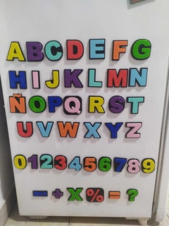 magnetic alphabet Game numbers letters children kids 3d print model - Mito3D