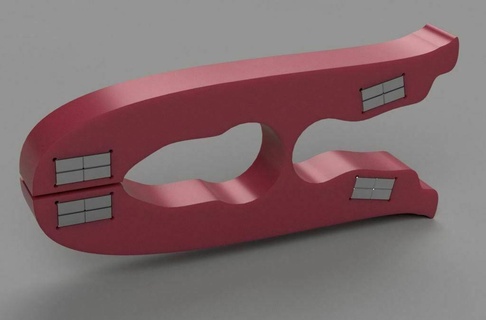 magnetic bag clip v4 clamp flexure magnet kitchen dinner dining room 3d print model - Mito3D