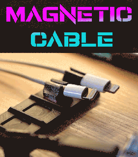 magnético cable escritorios hogar casa cabel USB escritorio imán bricolaje diy juego azar smartphone 100w pla tpu inteligente 3d print model - Mito3D