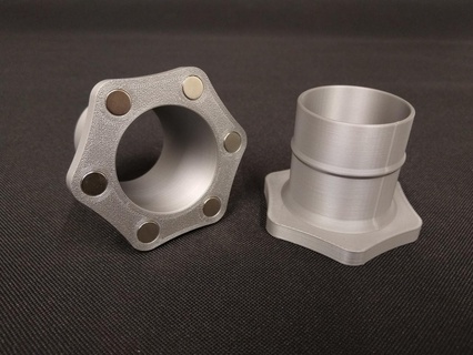 magnetico connettore estrazione segatura 50 mm tubo flessibile 3d print model - Mito3D