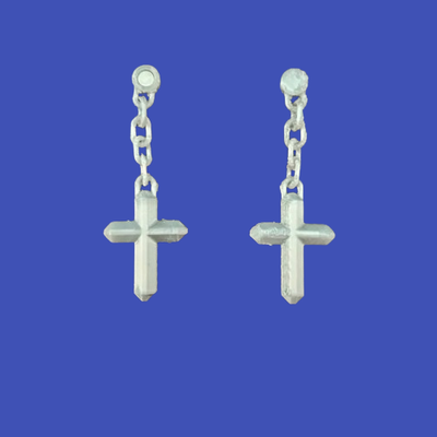 magnetic cross earrings earring cosplay fashion chain gift party jewelry 3d print model - Mito3D