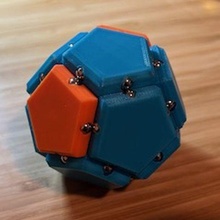 magnético dodecaedro imán matemáticas 3d print model - Mito3D