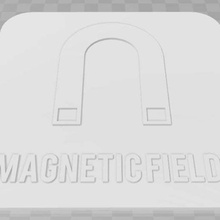 magnetic field signage art signs logos sign 3d print model - Mito3D