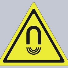 magnetic field warning sign art signs logos radiation 3d print model - Mito3D